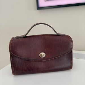 Michael Green Brown Leather Crossbody Bag- vintage